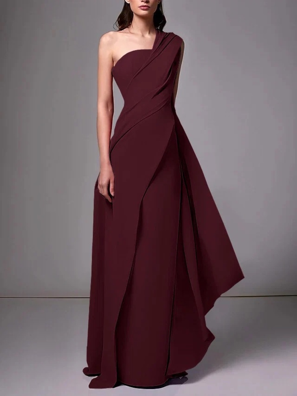 One-Shoulder Evening Gown | Black tie | Wedding Guest | Gala Dress